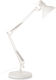 Ideal Lux Wally Office Lamp with Foldable Arm for Socket E27 in White Color