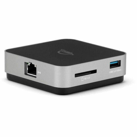 OWC Travel Dock E USB-C Докинг станция с HDMI 4K PD Етърнет Сив