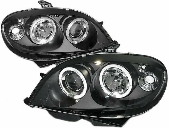 Sonar Front Lights Angel Eyes for Citroen Saxo Black 2000-2004 2pcs