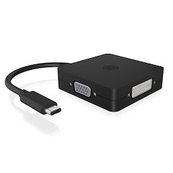 Icy Box USB-C Stație de andocare cu HDMI/DisplayPort 4K Negru (IB-DK1104-C)