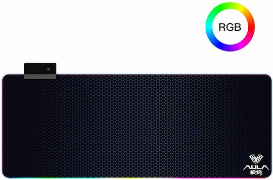 Aula F-X5 Гейминг Мишка Пад XXL (800мм) с RGB Осветление Черен