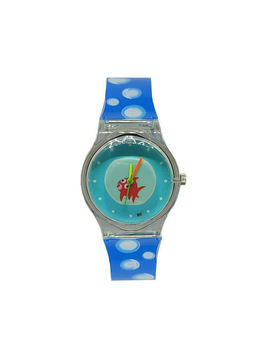 Kids Analog Watch with Rubber/Plastic Strap Blue