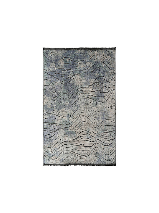 Beauty Home Boutique 9824 Rug Rectangular Summer with Fringes Verhaman / Blue