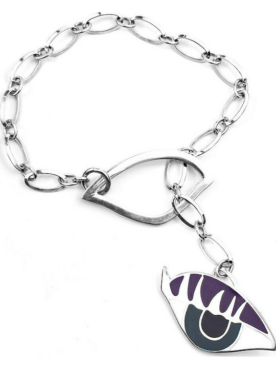 Folli Follie Women's Chain Bracelet with Eye Design in Silver 17cm