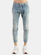 Namos Ανδρικό Παντελόνι Τζιν Cropped Ελαστικό με Skinny Εφαρμογή Navy-blue