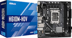 ASRock H610M-HDV Motherboard Micro ATX με Intel 1700 Socket