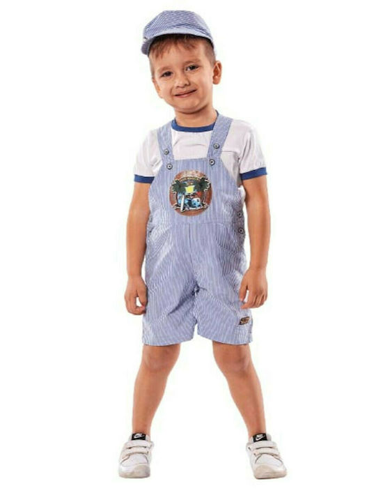 Hashtag Kids Set with Shorts Summer 3pcs Light Blue