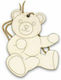 K2 Car Air Freshener Tab Pendand Woody Bear Bub...