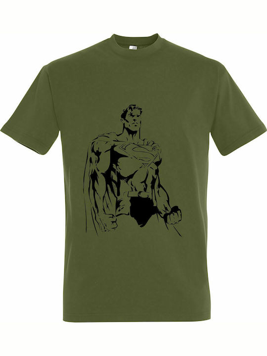 T-shirt Unisex " Superman Silhouette ", Light Army
