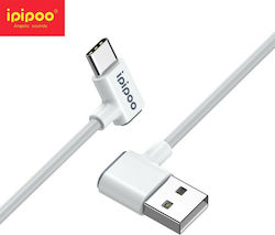 Ipipoo Angle (90°) USB 2.0 Cable USB-C male - USB-A male Μαύρο 1m (KP-31)