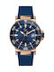 GC Watches Diver Code Ανδρικό Ρολόι 44mm Μπαταρίας με Μπλε Καουτσούκ Λουράκι
