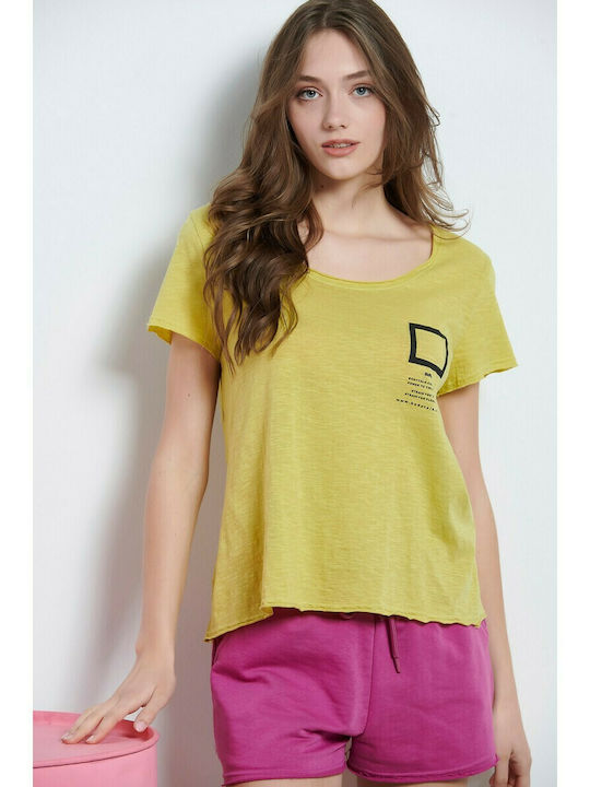 BodyTalk Women's Athletic T-shirt Yellow