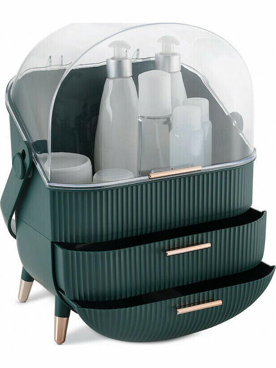 Navaris Cosmetics Organizer With 2 Drawers Green