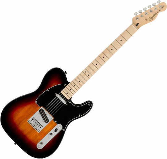 Fender Squier Affinity Tele 3ts Elektrische Gitarre Telecaster mit SS Tonabnehmerkonfiguration 3 Tone Sunburst