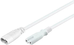 Goobay IEC C8 - IEC C7 Cable 2m Λευκό (97200)