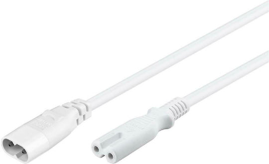 Goobay IEC C8 - IEC C7 Kabel 2m Weiß (97200)