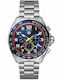 TAG Heuer Formula 1 X Red Bull Racing Ανδρικό Ρολόι 43mm Χρονογράφος Μπαταρίας με Ασημί Μεταλλικό Μπρασελέ