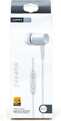 Xipin HX-01 In-ear Handsfree με Βύσμα 3.5mm Λευκό