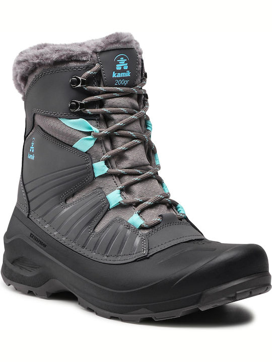 Icelandf Damenstiefel mit Pelz Charcoal
