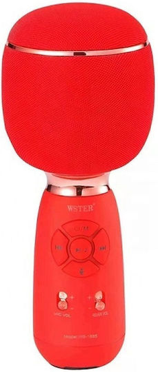 Wireless Karaoke Microphone WS-1885 Red