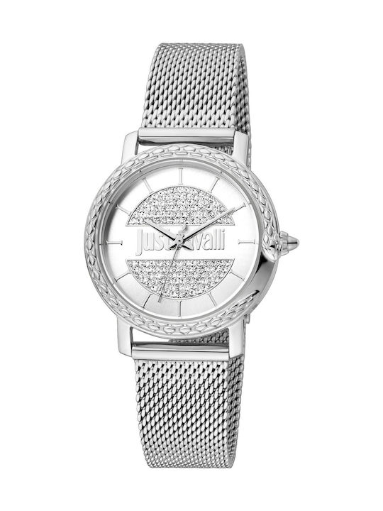 Just Cavalli Snake Women's Watch with Silver Me...