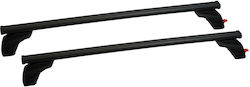 G3 Autodachträger Metallisch Pacific 127cm für Mercedes-Benz 190 4D mit Dachträgerfüßen Schwarz