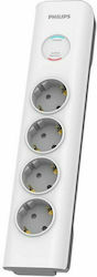 Philips Power Strip Safety 4 Sockets with 2m Cable Philips Power Strip Safety 4 Sockets with 2m Cable
