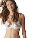 Retro Tropics Topuri De Bikini Sutien Cupe C Cu Burete Floral Verde Veroz