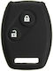 Silicone Car Key Cover Case with 2 Buttons for Honda Black