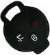 Car Key Cover Case made of with 3 Buttons for Smart 68472 in Black Color