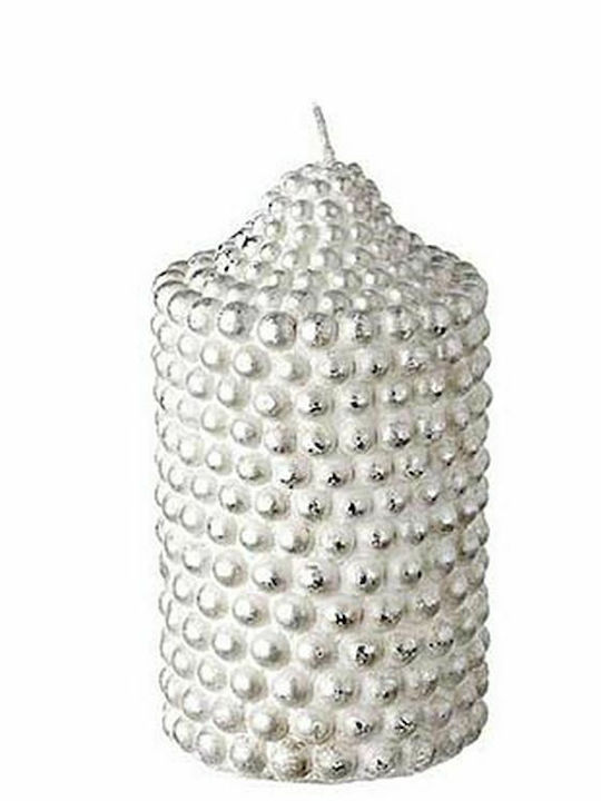 JK Home Decoration Christmas White Candle 12cm