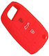 Silicone Car Key Cover Case with 3 Buttons for Seat / Skoda / VW 69183 Red