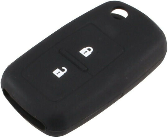 Silicone Car Key Cover Case with 2 Buttons for Seat / Skoda / VW Black