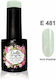 Gellie Semipermanent Lac de Unghii E 481 cu Glitter 10ml 1buc
