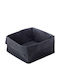 Leone Bread Basket Fabric Black 14x14x10cm