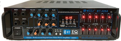 BT-868FM Ολοκληρωμένος Ενισχυτής PA 2 Καναλιών και Συνδέσεις USB/FM/Bluetooth
