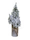 Christmas Decorative Snowy Wood Tree 33cm Green