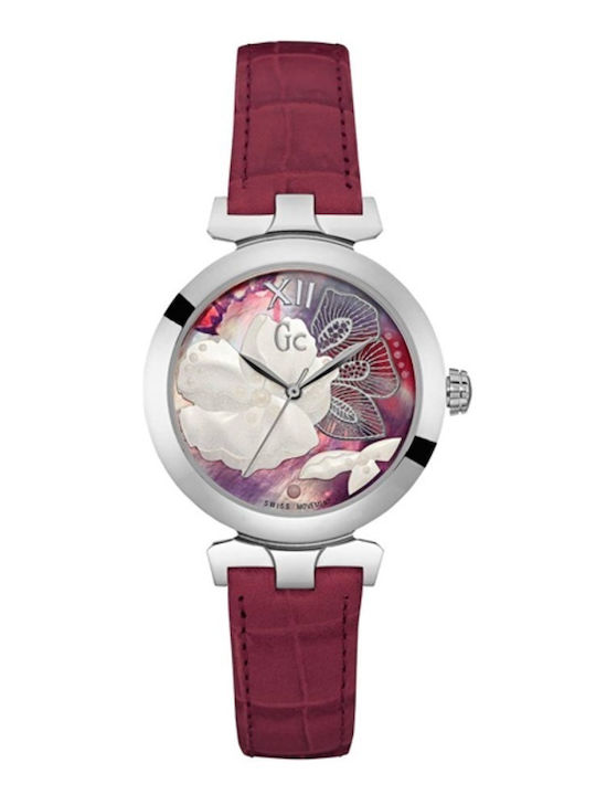 GC Watches Ladybelle Women's Watch with Burgundy Leather Strap