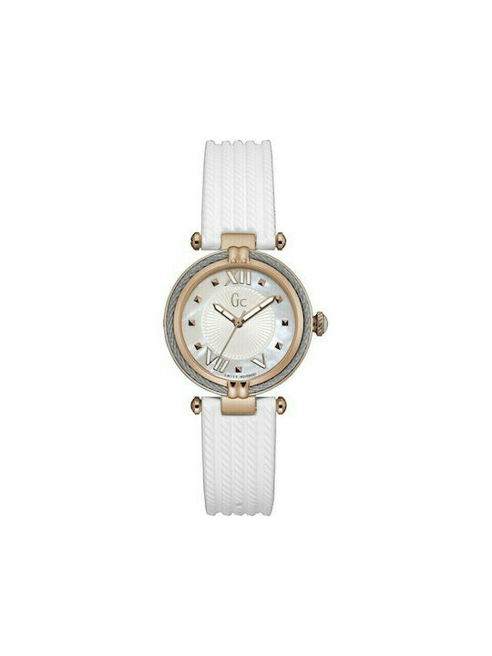 GC Watches Cablechic Uhr mit Weiß Kautschukarmband