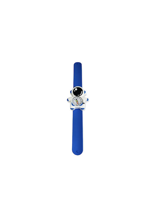 Mood Makers Kids Analog Watch Αστροναύτης with Rubber/Plastic Strap Blue