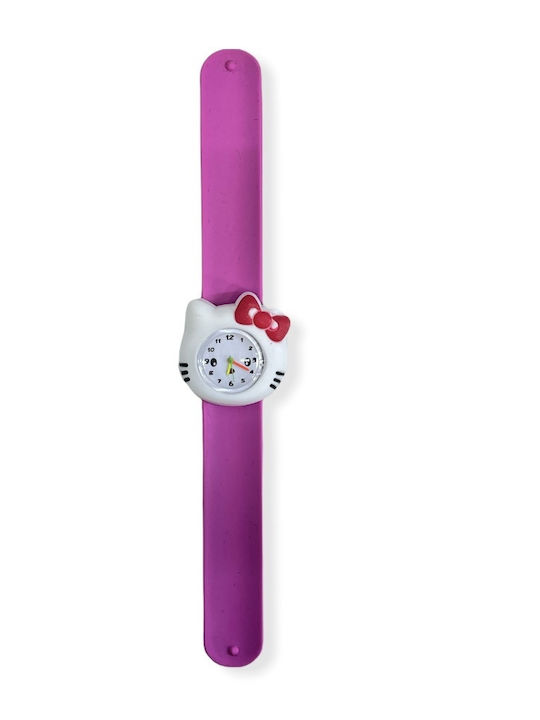 Mood Makers Παιδικό Αναλογικό Ρολόι Hello Kitty Φούξια