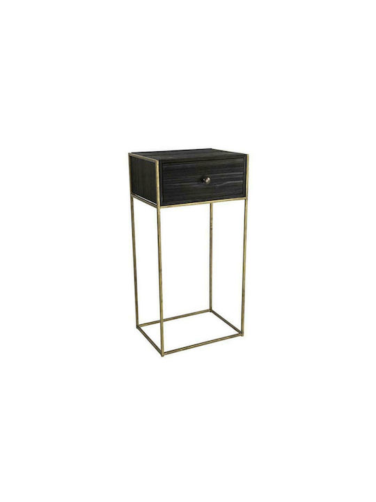 Rectangular Wooden Side Table Black L40xW32.5xH80cm