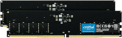 Crucial 32GB DDR5 RAM με 2 Modules (2x16GB) και Ταχύτητα 4800 για Desktop