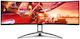 AOC Agon AG493UCX2 Ultrawide VA HDR Curbat Monitor de jocuri 48.8" 5120x1440 165Hz cu Timp de Răspuns 4ms GTG