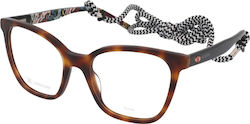 Missoni Plastic Eyeglass Frame Brown Tortoise MMI 0091 05L