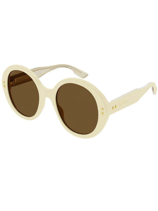 Gucci Women's Sunglasses with Beige Acetate Frame GG1081S 004