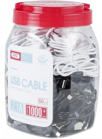 XO NB200 30τμχ USB to Lightning Cable Μαύρο 1m (16.005.0148)