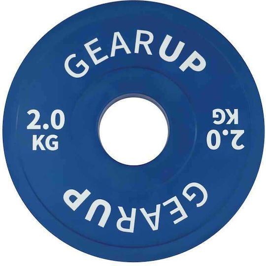 Gearup Set of Plates Olympic Type Rubber 1 x 2kg Φ50mm