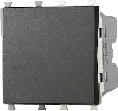 Lineme Recessed Electrical Lighting Wall Switch no Frame Basic Black 50-02401-2