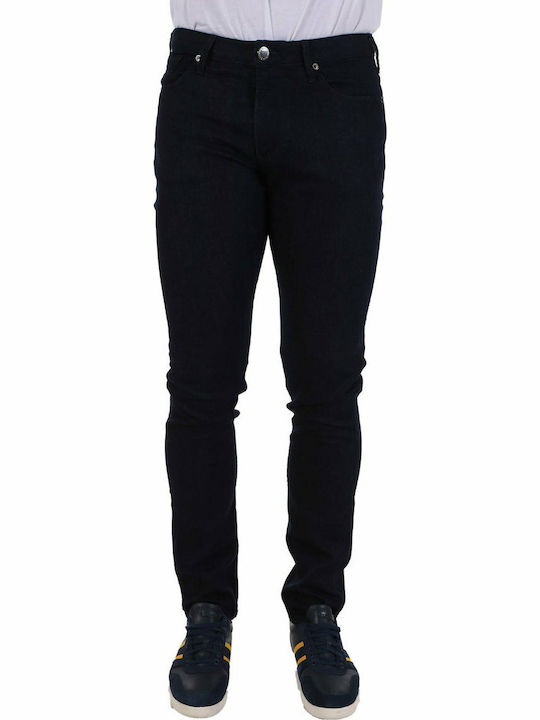 Men's Jeans Pants Elastic with Slim Fit Navy Blue